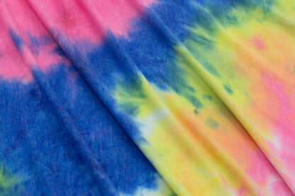 Last Chance - Rayon French Terry - Rainbow Tie Dye - Bright